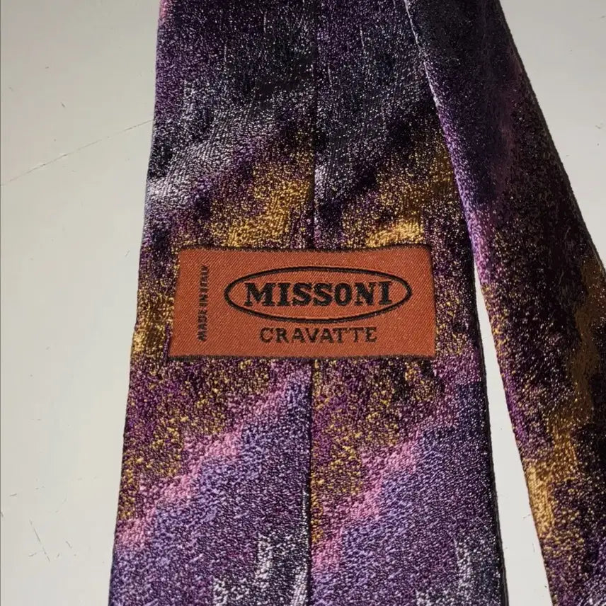 [BUNJANG] Missoni Jacquard Pattern Silk Necktie 148x8.5 / 미쏘니 자카드 패턴 실크 넥타이 148x8.5