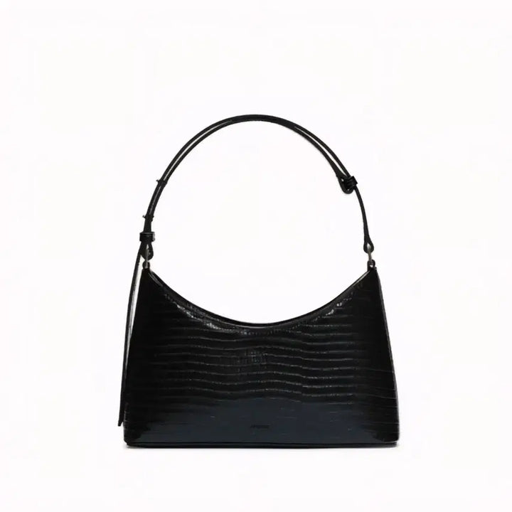 [BUNJANG] Hyethe Lizard Baguette Bag Black / 헤더 바게트백 리자드 블랙 hyethe 가방 분크 파사드패턴투티에낫띵리튼