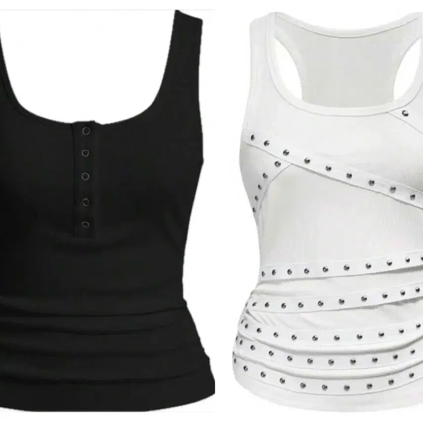 [BUNJANG] Romwe / SlaydiVa Sleeveless Tank Top Set / 롬위 // 슬레이디바 민소매 나시 세트