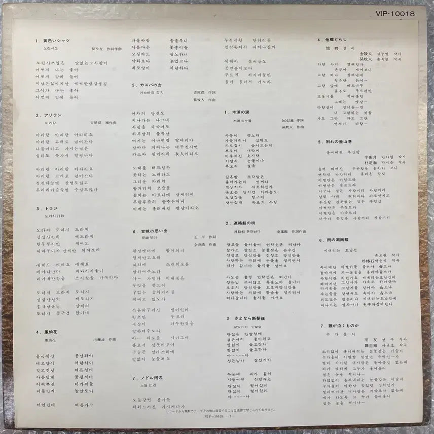 [BUNJANG] Golden Disc Korean Hit Songs Album LP (1976 Japan Release) / 한국힛트쏭앨범 Golden Disc 엘피