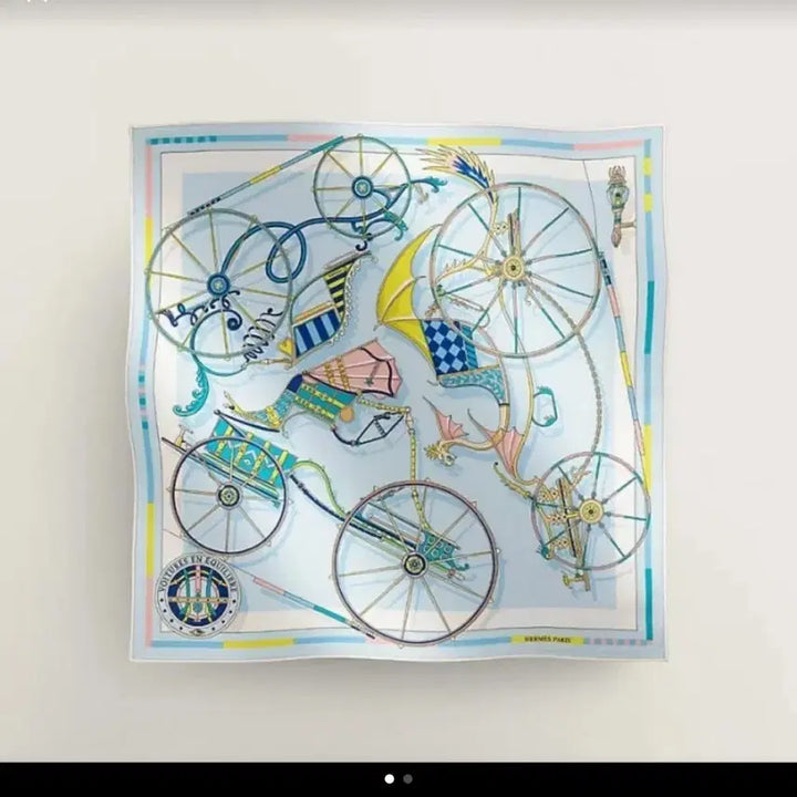 [BUNJANG] Hermes Scarf Light Blue / 에르메스  스카프 하늘색