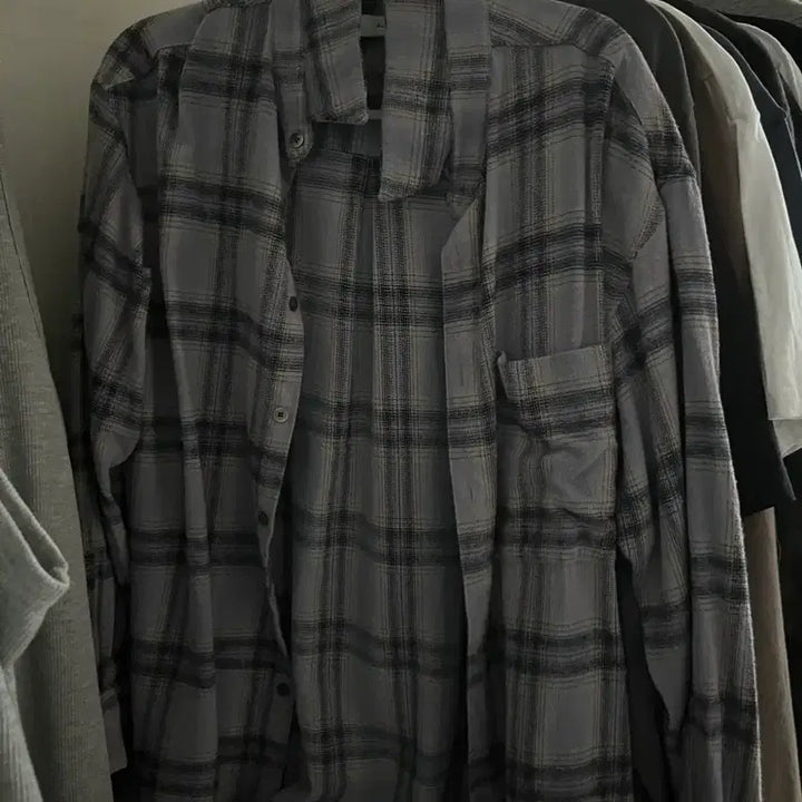 [BUNJANG] Arban Spread Check Shirt Pale Purple / 아르반 스프레드 체크 셔츠 페일 퍼플