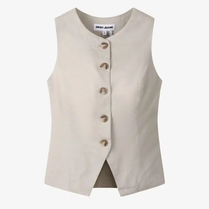 [BUNJANG] DKNY Linen Vest XS Beige / DKNY 린넨 베스트 xs