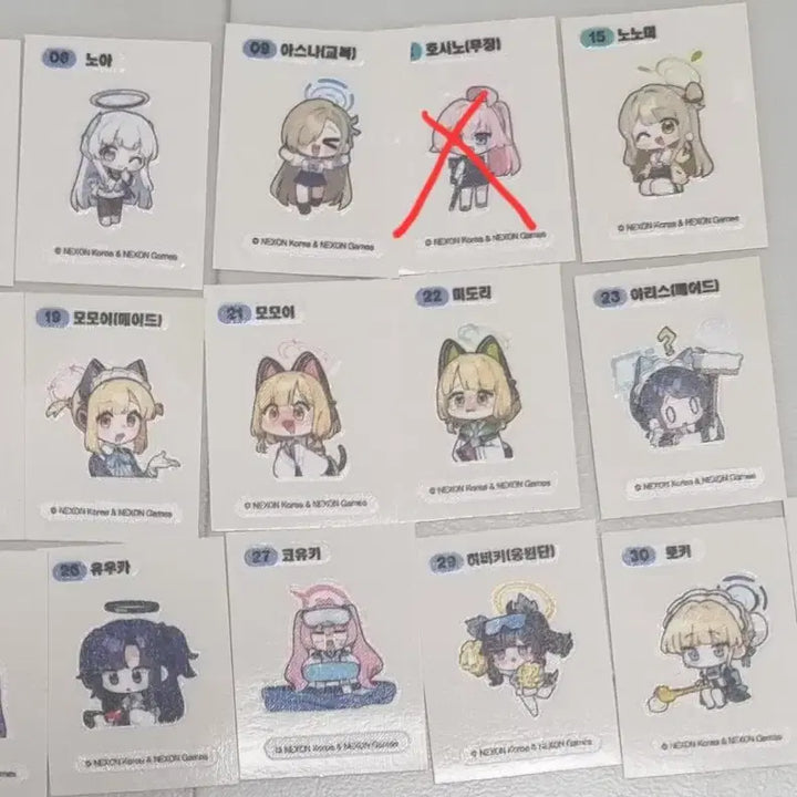 [BUNJANG] Blue Archive GS25 Stickers / 블루아카이브 Gs25 띠부실 판매합니다