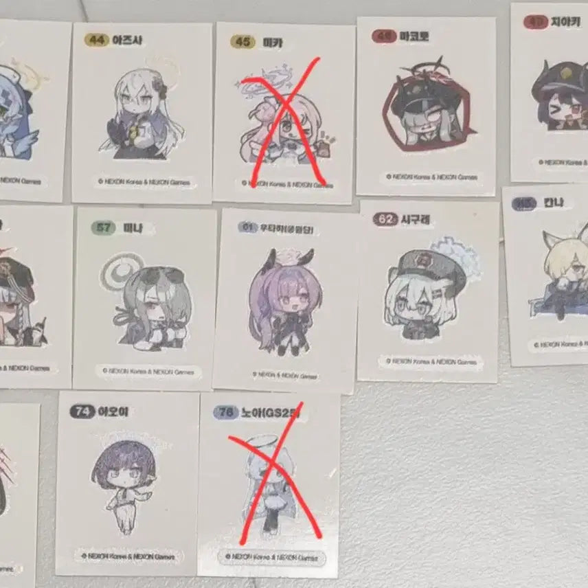 [BUNJANG] Blue Archive GS25 Stickers / 블루아카이브 Gs25 띠부실 판매합니다