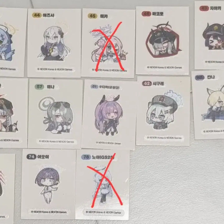 [BUNJANG] Blue Archive GS25 Stickers / 블루아카이브 Gs25 띠부실 판매합니다