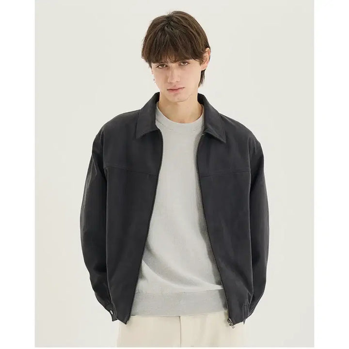 [BUNJANG] Mind Bridge Suede Blouson Jacket Dark Gray Size 100 / 마인드브릿지 스웨이드 블루종 자켓