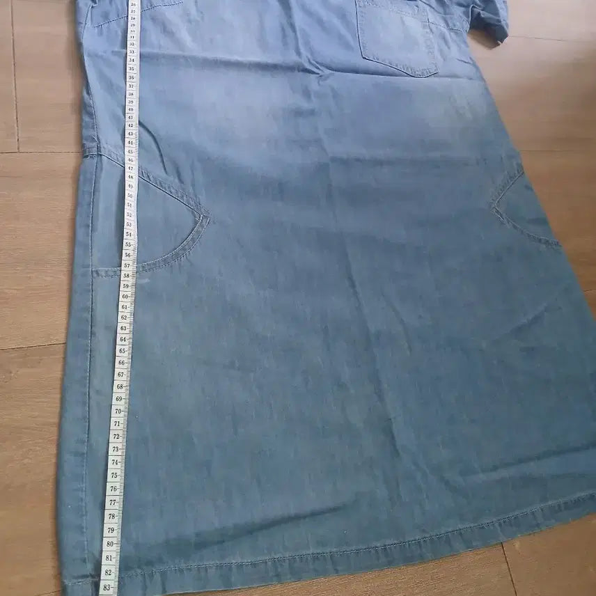[BUNJANG] Blue Denim Short Sleeve Dress / 청 데님 반팔 원피스