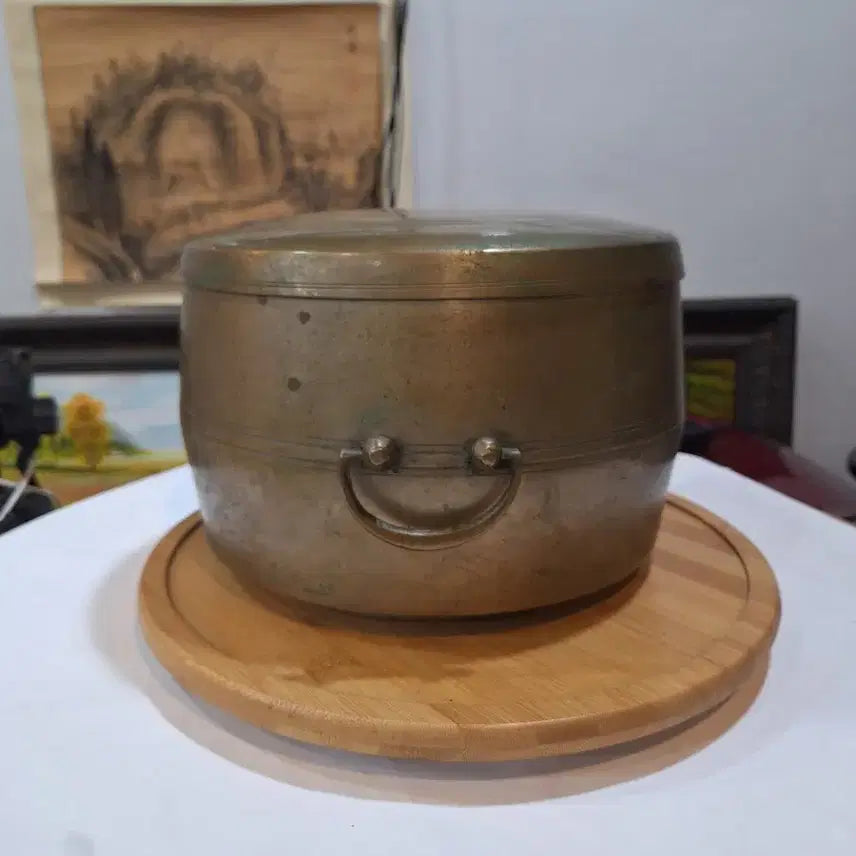 [BUNJANG] Antique Korean Brass Rice Pot / 골동품 유기 밥통