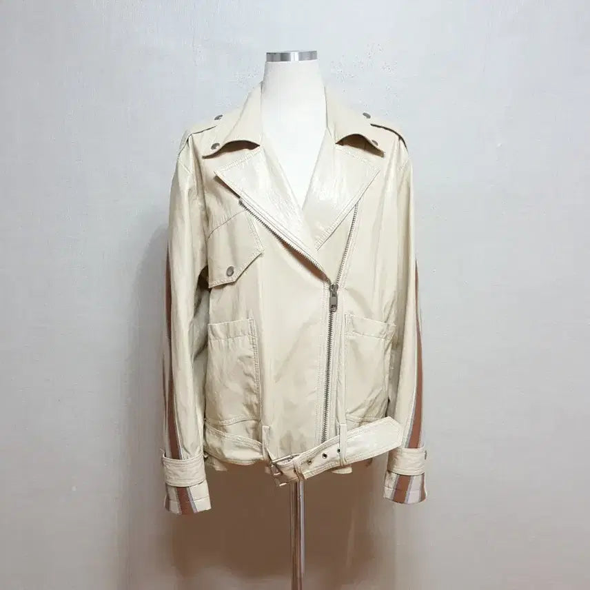 [BUNJANG] Samsung B E E C A R Oversized Premium Faux Leather Jacket / 삼성물산 비이커 공용 오버핏 고급 인조가죽자켓 165이하 여77/남95