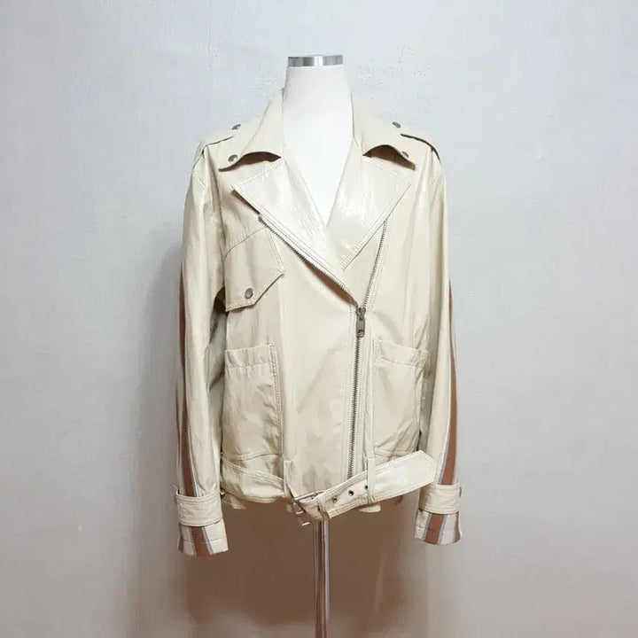 [BUNJANG] Samsung B E E C A R Oversized Premium Faux Leather Jacket / 삼성물산 비이커 공용 오버핏 고급 인조가죽자켓 165이하 여77/남95