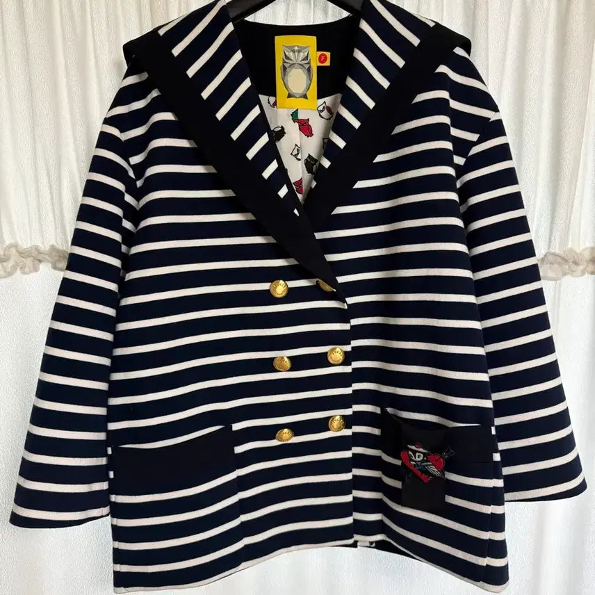 [BUNJANG] Lucky Chouette Navy Stripe Jacket / 럭키슈에뜨 자켓