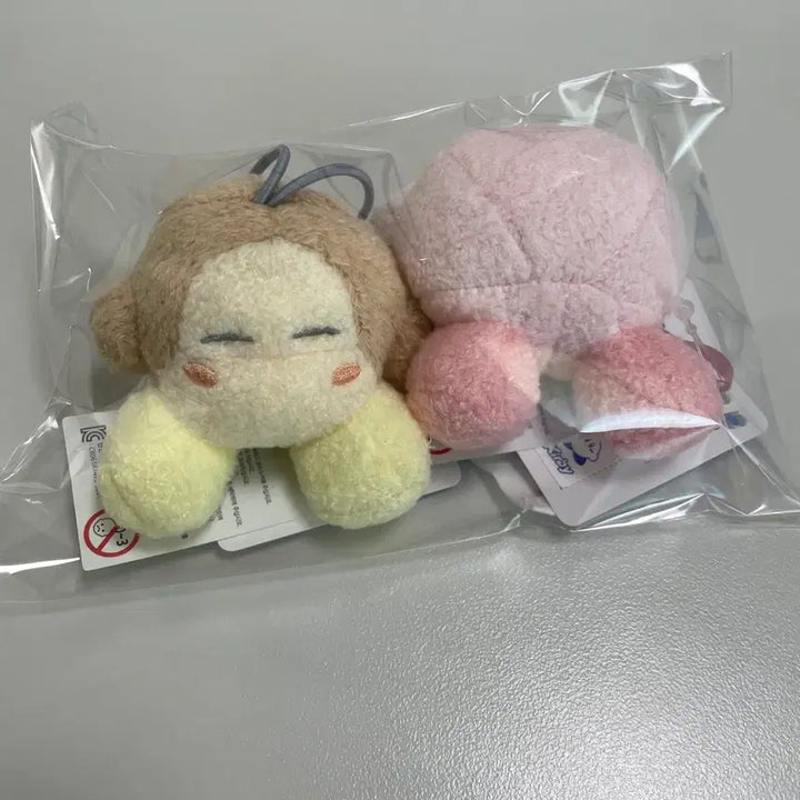 [BUNJANG] Kirby &amp; Waddle Dee Pastel 5cm Hovering Plush Keychain Set / (커비/웨이들디 세트) 별의커비 파스텔 5cm 호버링 인형 키링