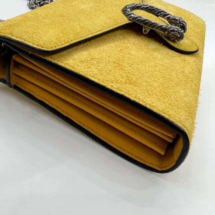 [BUNJANG] Gucci Dionysus Suede Chain Bag Mini Yellow / [ 정품 ] 구찌 스웨이드 디오니소스 체인백 미니