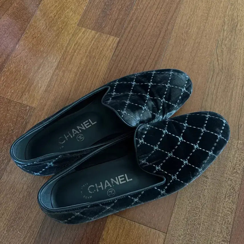 [BUNJANG] Chanel Vintage Velvet Flats / 샤넬 빈티지 플랫
