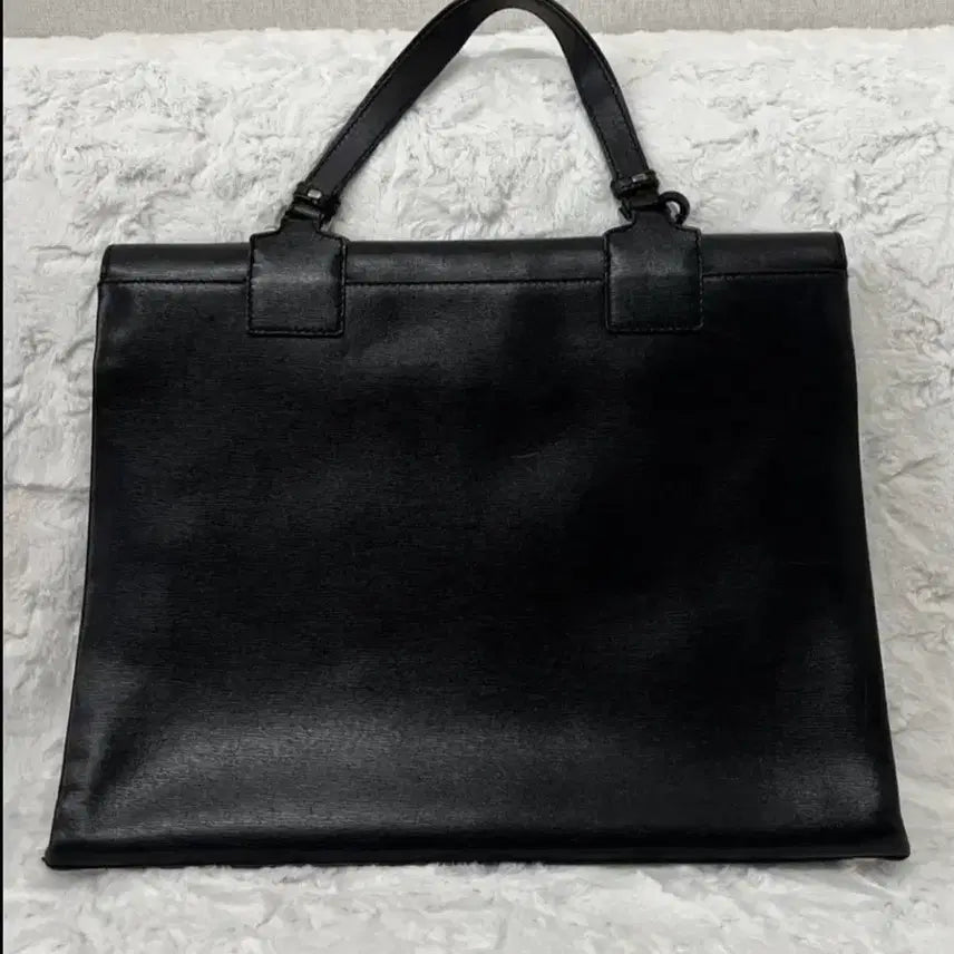 [BUNJANG] Gucci Black Leather Briefcase Bag / 구찌 블랙 레더 브리프케이스백