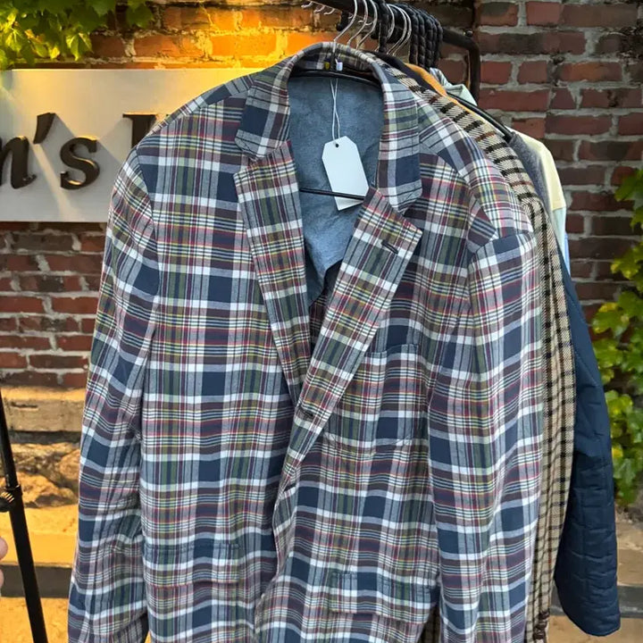 [BUNJANG] Polo Madras Check Jacket Blazer (L) / [신품급/L/100] 폴로 마드라스 체크 자켓 셔츠 블레이저