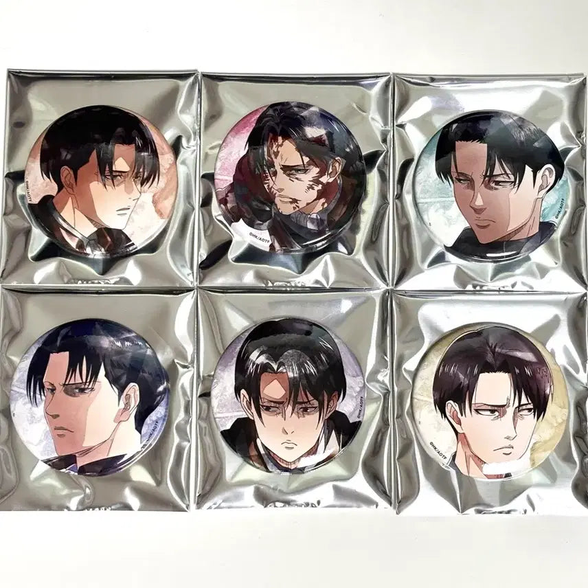 [BUNJANG] Attack on Titan Levi Can Badge Art-Pic Set 3rd Edition / 진격의 거인 리바이 캔뱃지 아트픽 3탄 art-pic 무빅 캬라 뱃지