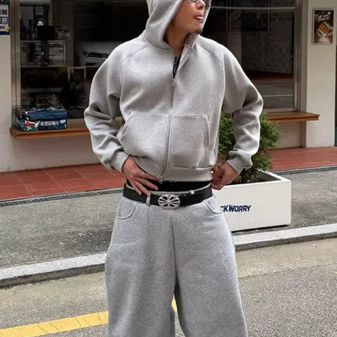 [BUNJANG] So Wood Sagging Big Wide Sweatpants / 수우드 새깅 빅 와이드 스웻팬츠