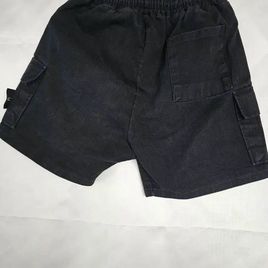 [BUNJANG] Stone Island Black Denim Cargo Shorts / 스톤아일랜드 블랙 빈티지형 카고 반바지