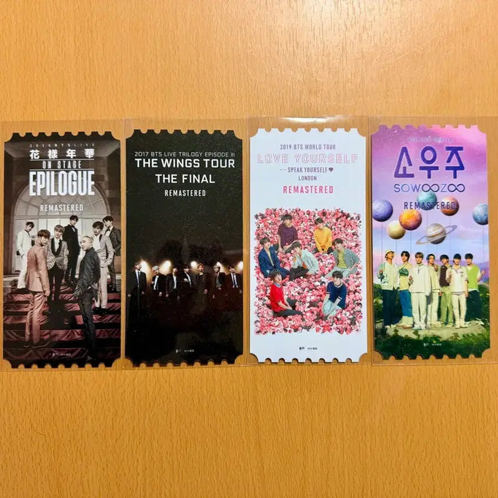 [BUNJANG] BTS MOVIE WEEKS Original Ticket Bundle Set (4 types) / 방탄소년단 <BTS MOVIE WEEKS> 오리지널티켓 4종 전종 일괄