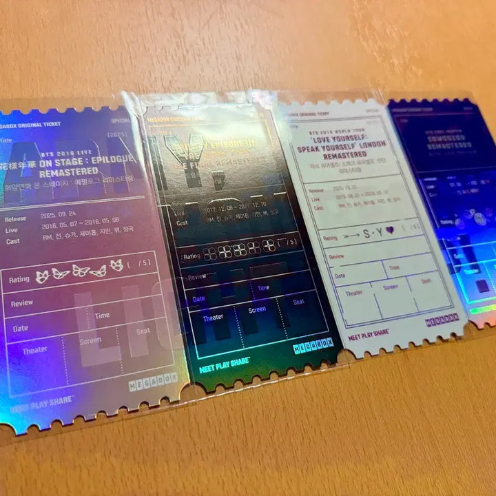 [BUNJANG] BTS MOVIE WEEKS Original Ticket Bundle Set (4 types) / 방탄소년단 <BTS MOVIE WEEKS> 오리지널티켓 4종 전종 일괄