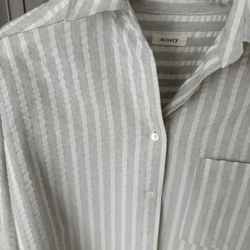 [BUNJANG] NCSSORY Stripe Shirt / ncssry 네세서리 스트라이프 셔츠 (1번 입음)