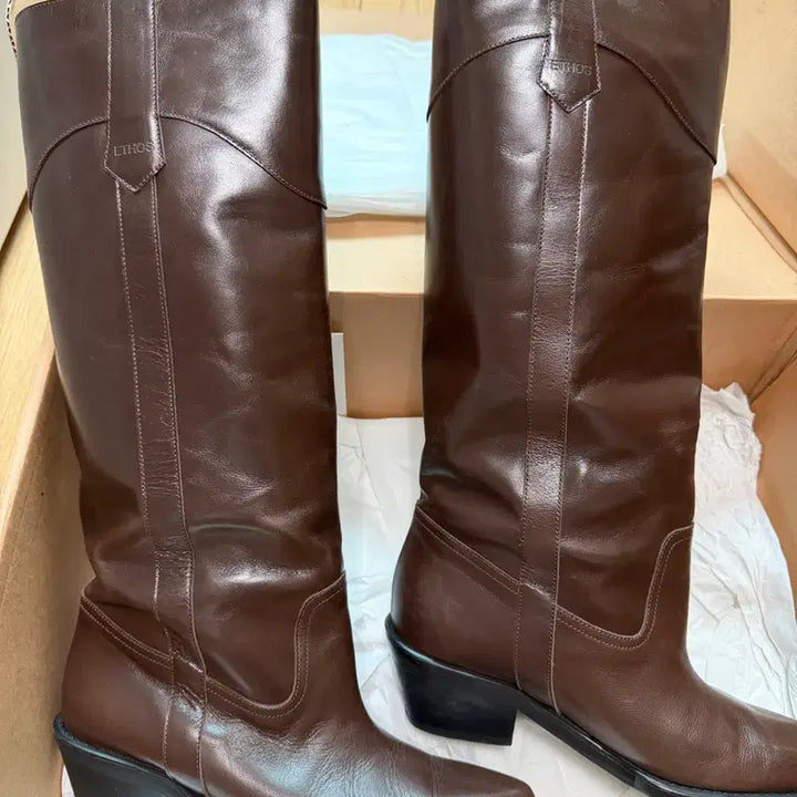 [BUNJANG] Ethos Lumibuts Leather Boots Brown / 에토스 루미부츠 240 브라운