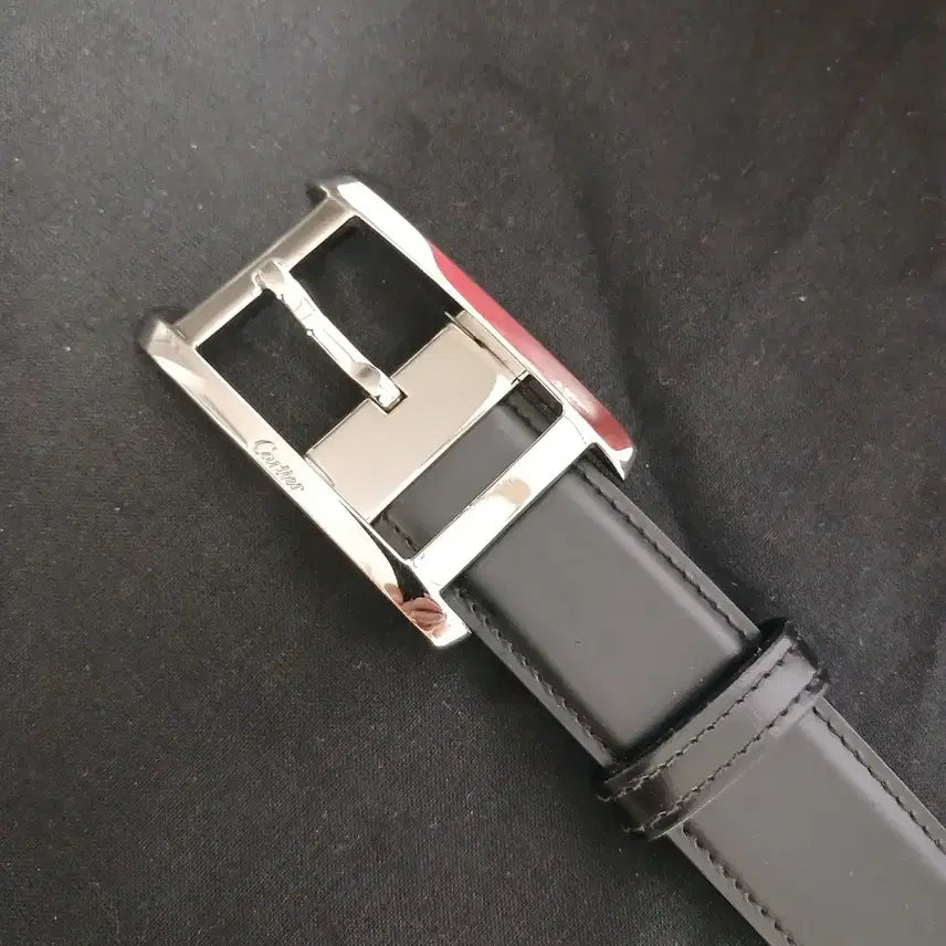 [BUNJANG] Cartier Tank Reversible Leather Belt / 까르띠에 탱크 블랙/브라운 양면 가죽벨트 정품
