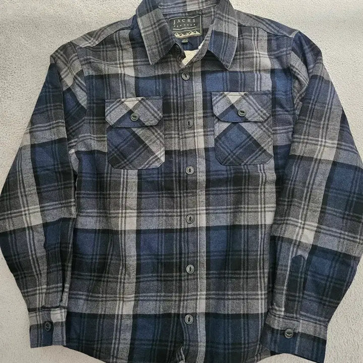 [BUNJANG] Jachs Blue/Gray Plaid Shirt L / JACHS 블루/회색 체크 셔츠 남방 L