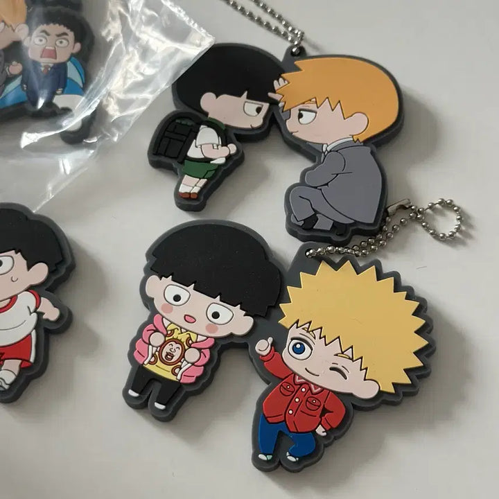 [BUNJANG] Mob Psycho 100 Reigen Ekubo Keychain Bundle Set / 모브사이코100 몹싸 키링 레이겐 에쿠보 일괄