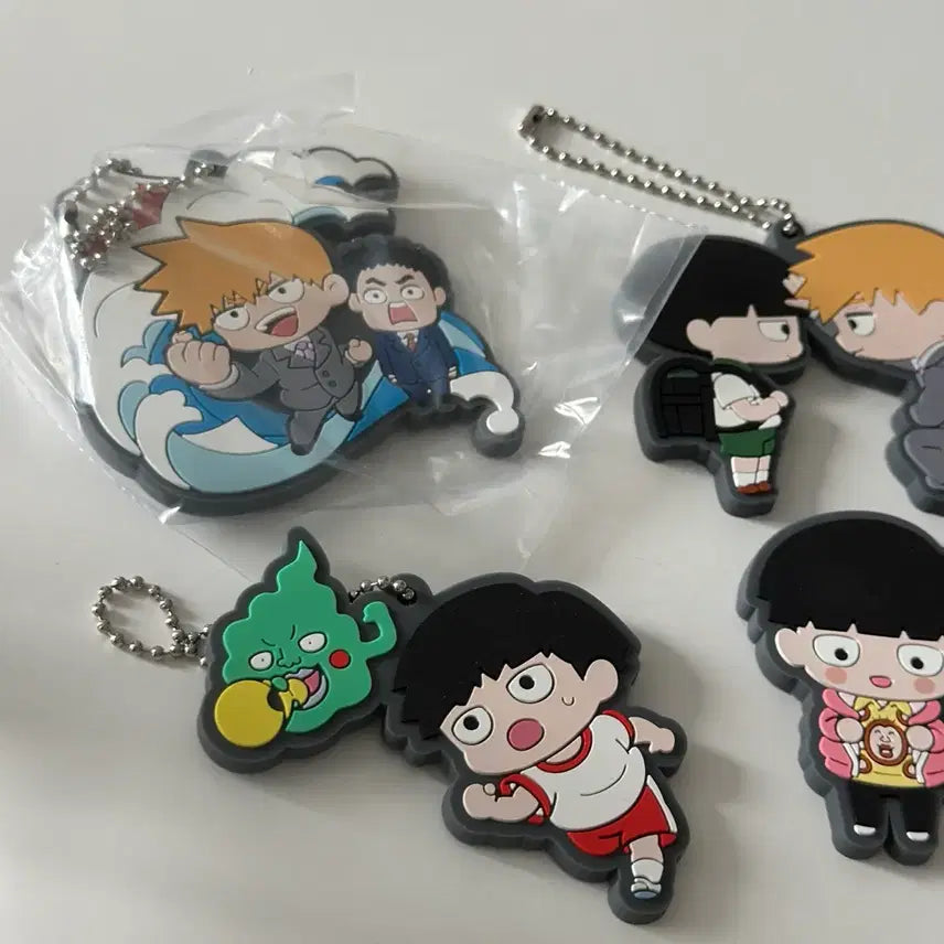 [BUNJANG] Mob Psycho 100 Reigen Ekubo Keychain Bundle Set / 모브사이코100 몹싸 키링 레이겐 에쿠보 일괄