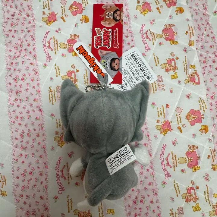 [BUNJANG] Tom &amp; Jerry x Monchhichi Tom Plush Keychain / 톰 몬치치 인형 키링