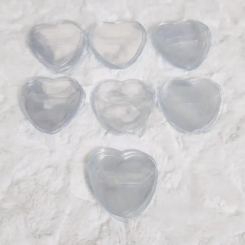 [BUNJANG] Transparent Heart Can Badge Covers (70 pcs) / 하트 캔뱃지 커버 70장