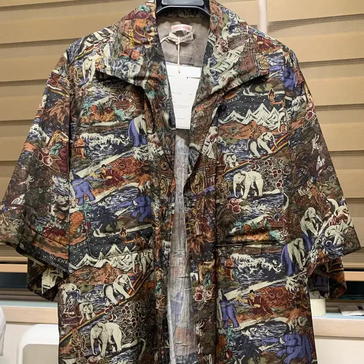 [BUNJANG] NICENESS Monk and Elephant Graphic Shirt L / NICENESS 붓다와 코끼리 그래픽 셔츠 ( 캐피탈 비즈빔 )
