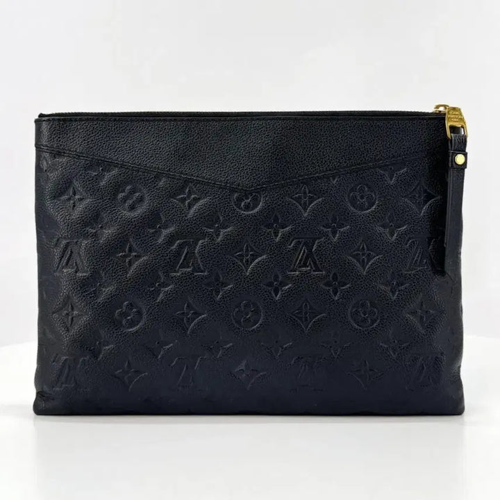 [BUNJANG] Louis Vuitton Monogram Empreinte Clutch Bag Black / [정품] 루이비통 앙프렝뜨 모노그램 클러치백 블랙 (m62937)