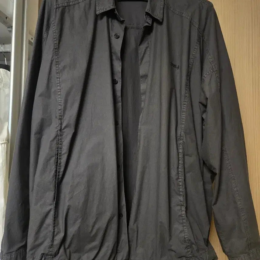 [BUNJANG] Juun.J String Shirt Charcoal Size 44 (Fits 100-105) / 준지 스트링 셔츠 챠콜 44(100-105사이즈)