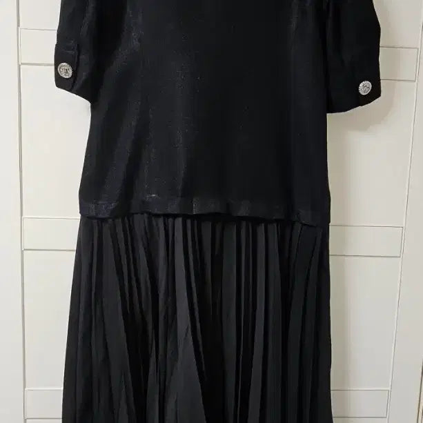 [BUNJANG] Time Double Button Pleats Dress / 타임 더블버튼 플리츠 원피스
