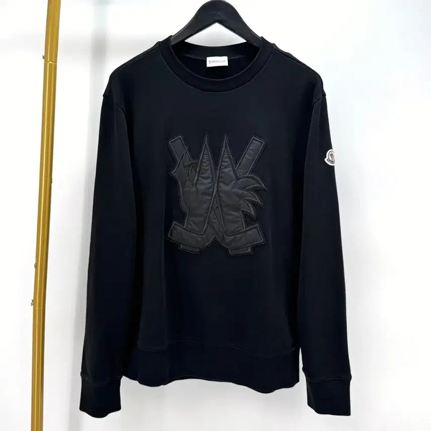 [BUNJANG] Moncler Logo Patch Sweatshirt Black XL / [XL사이즈] 몽클레어 로고패치 맨투맨 블랙