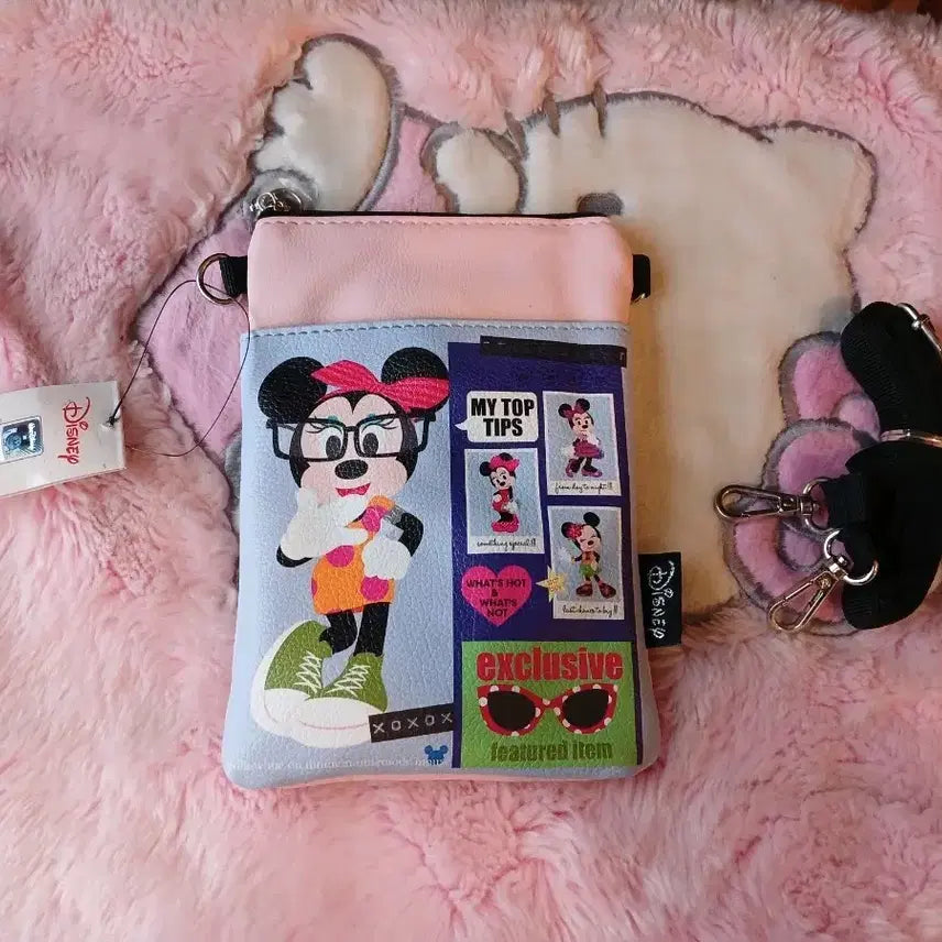 [BUNJANG] Disney Authentic Minnie Mouse Card Holder with Strap Set / 디즈니 정품 미니마우스 카드지갑 + 스트랩줄