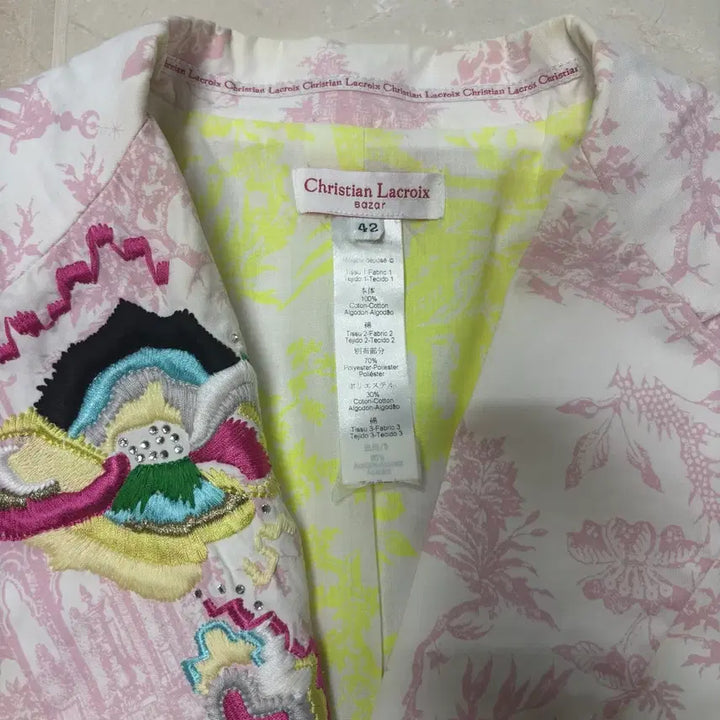 [BUNJANG] Christian Lacroix Cotton Blazer Size 42 / [정품] Christian Lacroix 크리스찬 라크르와 블레이저 42