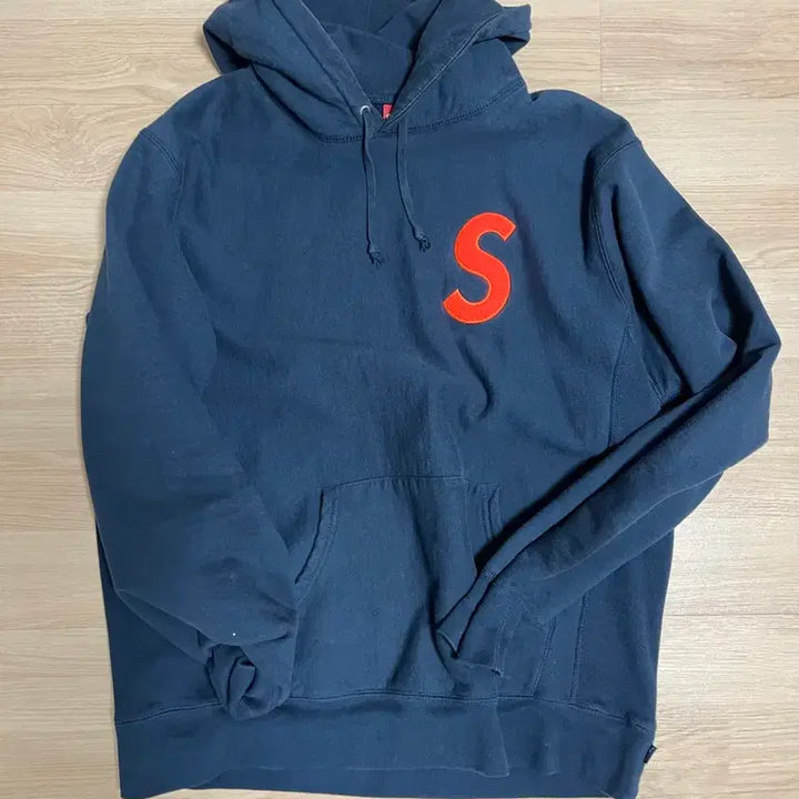 [BUNJANG] Supreme S Logo Hoodie Navy / [XL] 슈프림 S 로고 후드 네이비