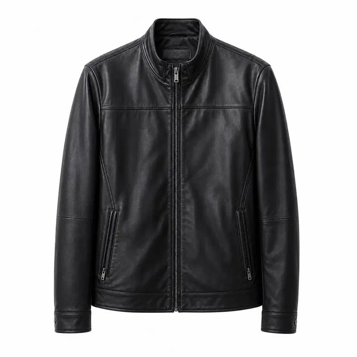 [BUNJANG] Police Lambskin Blouson Jacket / 폴리스 양가죽 블루종 자켓 100