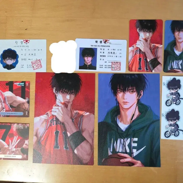 [BUNJANG] Slam Dunk Seo Tae Woong, Song Tae Seop Fan-Made Photocards, Student ID, Postcards / 농큐 슬램덩크 서태웅 송태섭 비공굿 포토카드, 학생증, 엽서