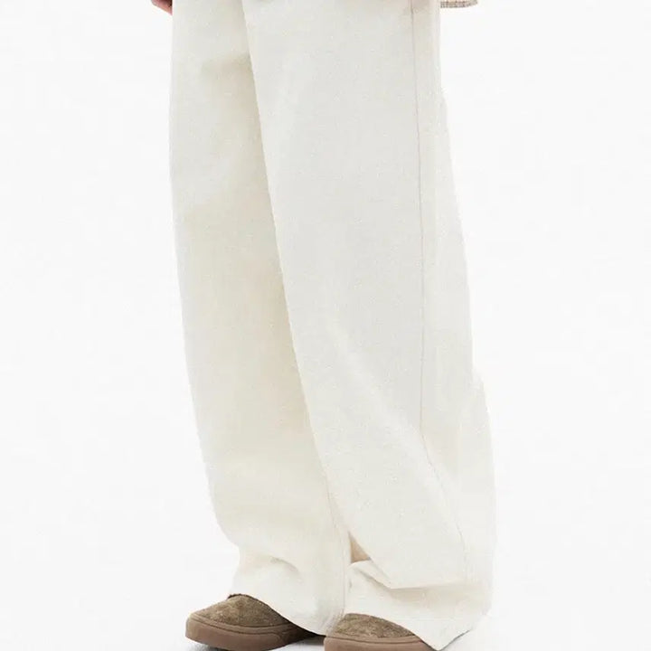 [BUNJANG] Filluminate Damaged Washed Denim Pants (Cream / M) / [새상품] 필루미네이트 데미지 워시드 데님 팬츠 (크림 /