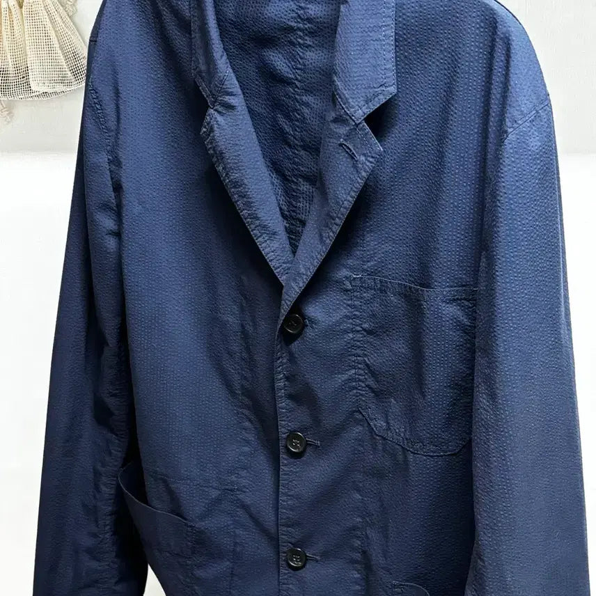 [BUNJANG] Uniqlo Linen Jacket Navy L / 유니클로 린넨 자켓 105