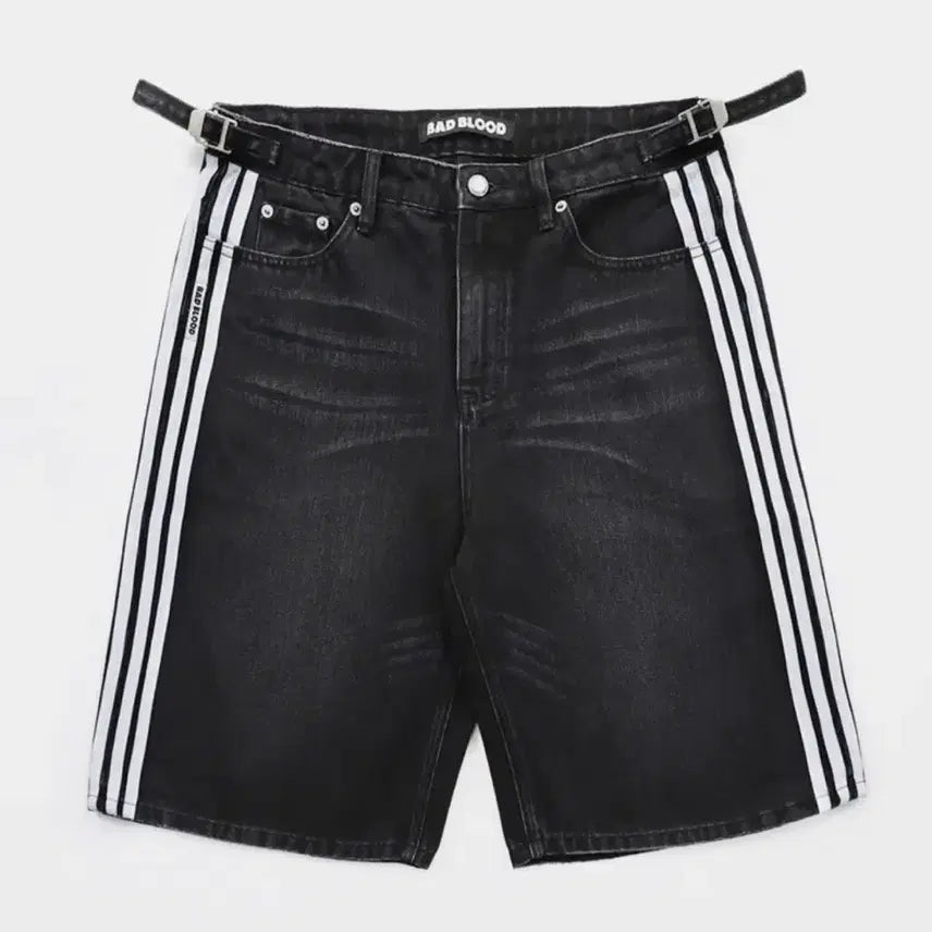 [BUNJANG] Bad Blood Billy Track Bermuda Pants Black / 배드블러드 빌리 트랙 버뮤다 팬츠 블랙