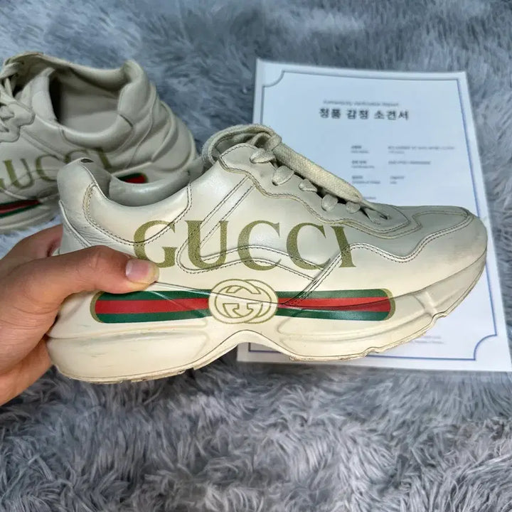 [BUNJANG] Gucci Rhyton Leather Sneakers / [A급/정품감정서] 구찌 라이톤 스니커즈