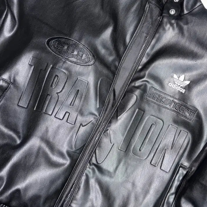[BUNJANG] Adidas Leather Biker Jacket / 아디다스 레더 재킷