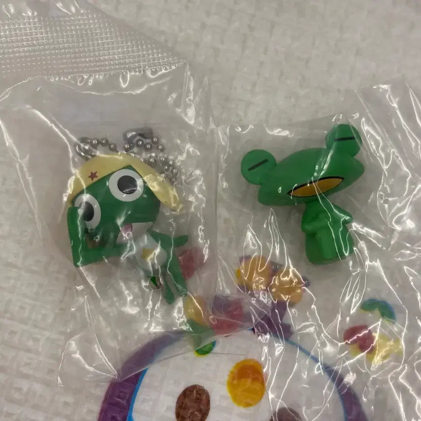 [BUNJANG] Dokodemo Issyo Ricky &amp; Keroro Keychain Bundle Set / 도코데모잇쇼 릭키 케로로 줄줄이 키링 일괄
